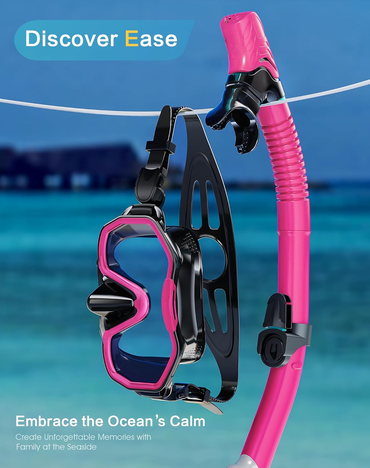 Snorkeling Gear for Adults, Dry-Top Snorkel Set, 180°Panoramic Wide View Diving Mask Breathing Freely Snorkel Mask for Snorkeling Scuba Diving Swimming Travel
