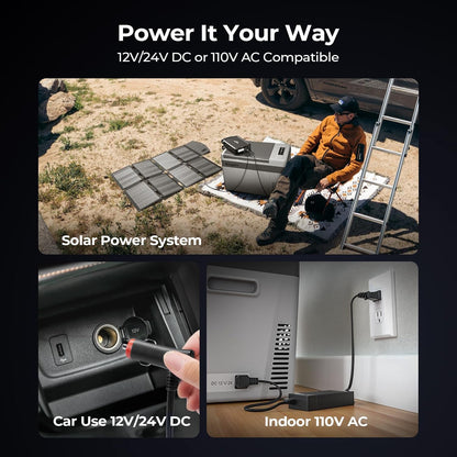 12 Volt Refrigerator 12V Car Fridge 23 Quart Portable Freezer Compressor Cooler 12/24V DC 110~240 Volt AC for Truck Van RV Camper SUV Travel Camping Road Trips Tailgating -7℉~50℉