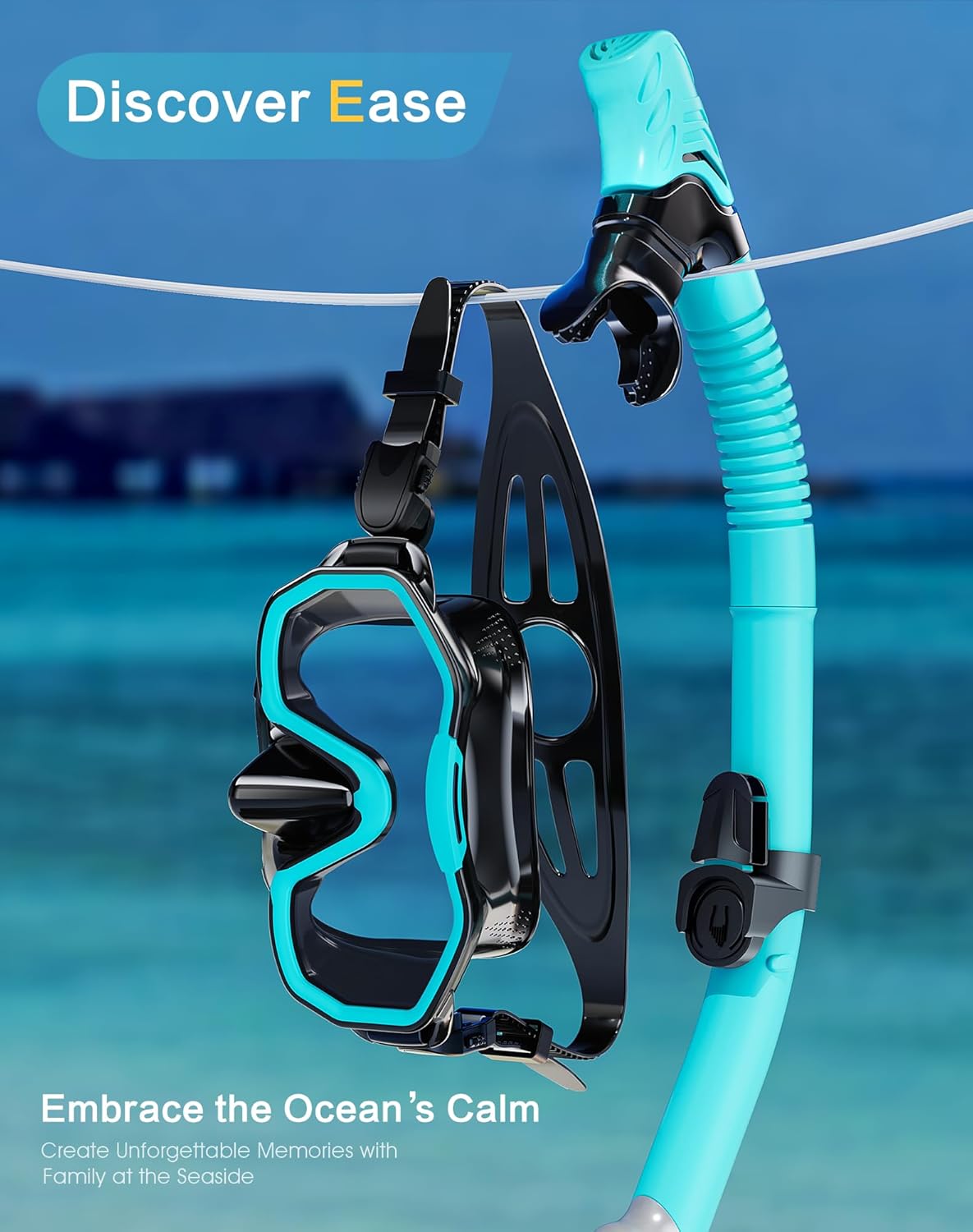 Snorkeling Gear for Adults, Dry-Top Snorkel Set, 180°Panoramic Wide View Diving Mask Breathing Freely Snorkel Mask for Snorkeling Scuba Diving Swimming Travel