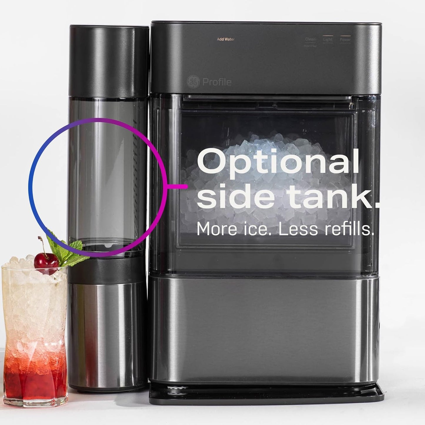 2.0 with 0.75 Gallon Tank, Chewable Crunchable Countertop Nugget Ice Maker, Scoop included, 38 lbs in 24 hours, Pellet Ice Machine with WiFi & Smart Connected, Stainless Steel