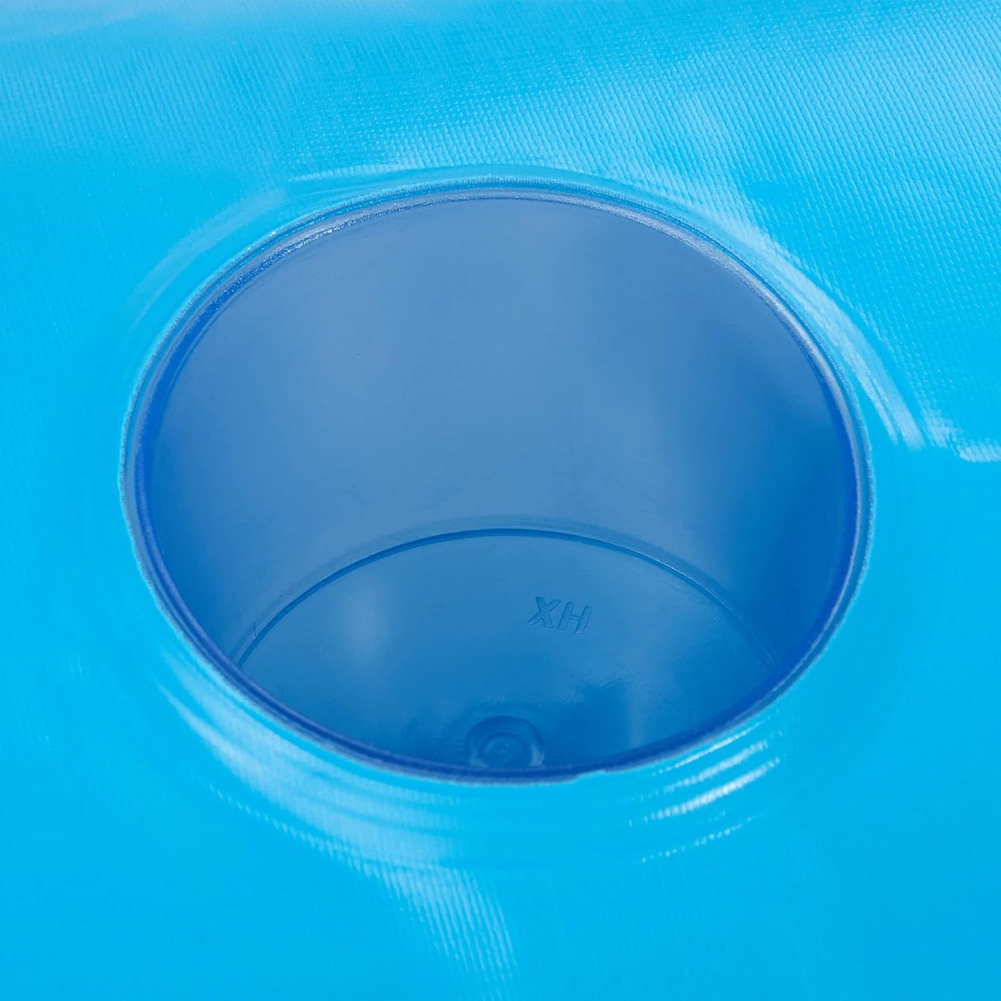 145 x 125 x 20 Inch Inflatable Lake and Pool Relaxation Island Lounger Seat for up to 7 Adults, Blue and White.