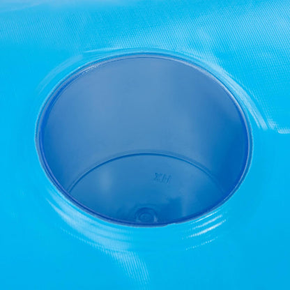 145 x 125 x 20 Inch Inflatable Lake and Pool Relaxation Island Lounger Seat for up to 7 Adults, Blue and White.