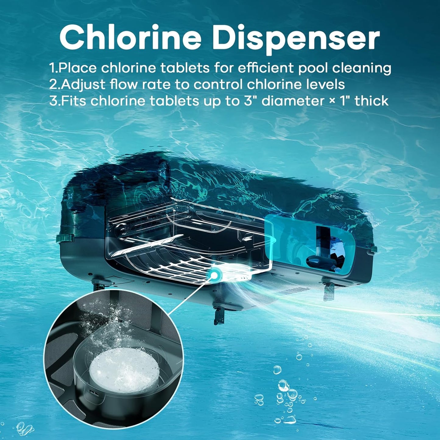 Solar Pool Skimmer with APP Support, 24/7 Cleaning, Dual Charging Modes, Smart Obstacle Avoidance, Ideal for All Swimming Pool Types