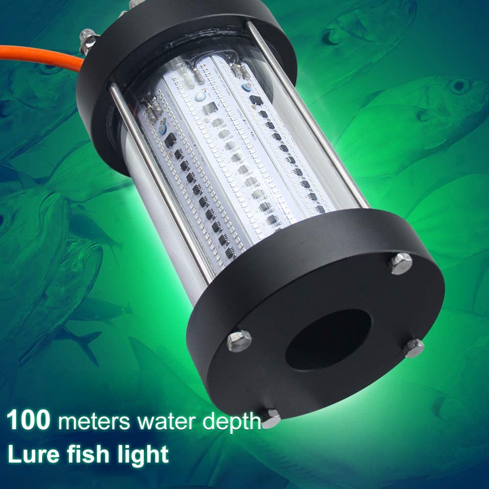 NS 500W LED Underwater Fishing Light 35,000 Lumen Night Fish Attracting Light IP68 Waterproof AC110V