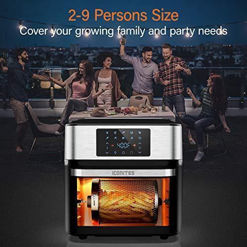 10-in-1 Air Fryer Oven, 20 Quart Airfryer Toaster Oven Combo, 1800W Large Air Fryers, Convection Toaster Oven with Rotisserie Dehydrator.