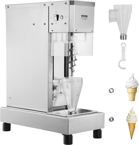 Ice Cream Blender 750W High Speed Mixer 1740 RPM 304 Stainless Steel New