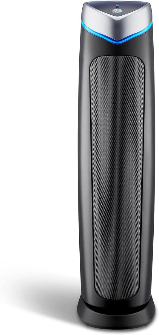 5-In-1 HEPA Air Purifier for Home, Large Rooms Up To 915 Sq. Ft. with HEPA Pet Air Filter, UV-C Light & Odor Reduction, 28" Tower, Black
