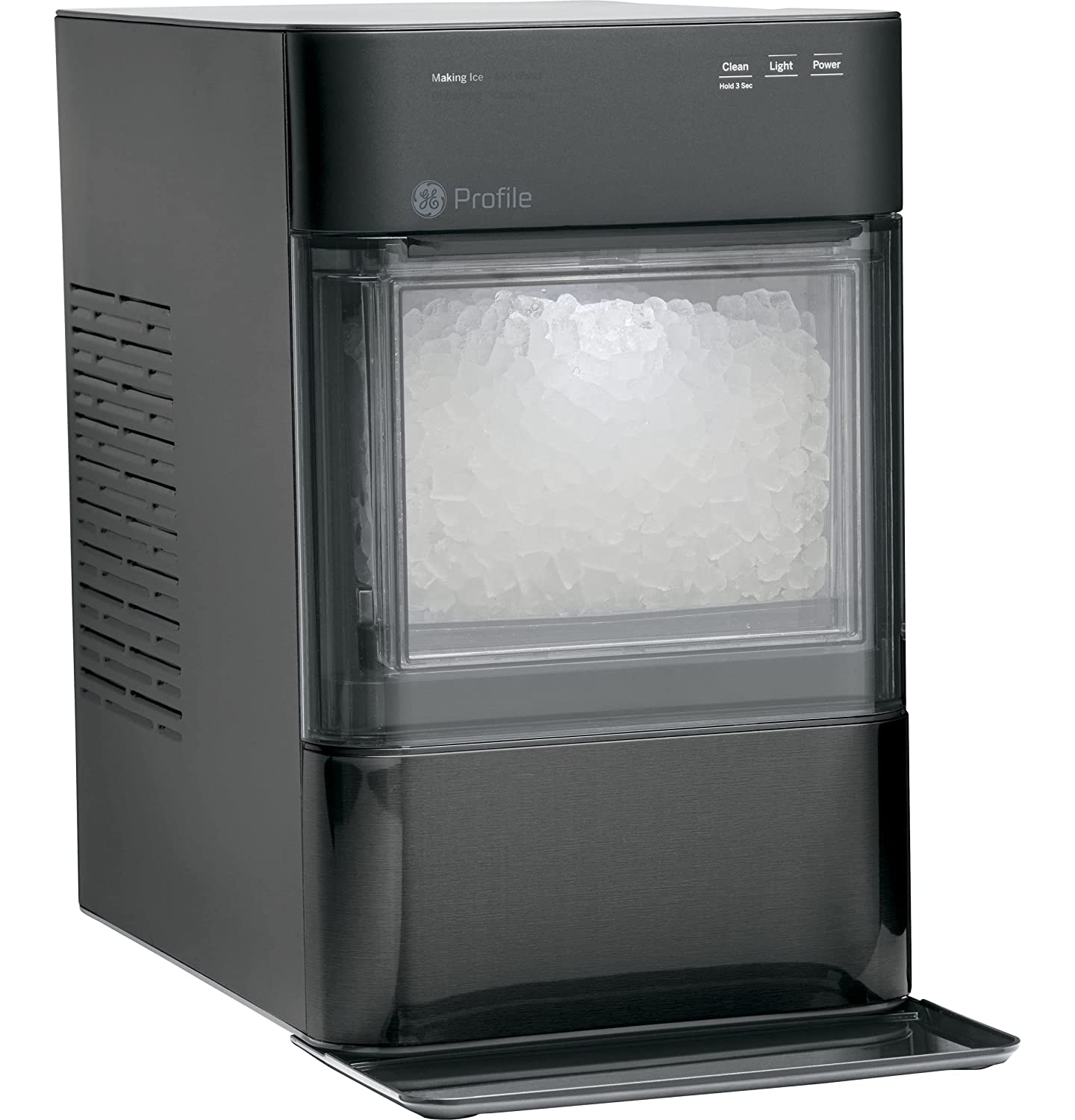 2.0 Countertop Nugget Ice Maker | Ice Machine with WiFi Connectivity | Smart Home Kitchen Essentials | Black Stainless
