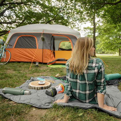 Straight Wall Cabin Tents | 10 Person / 11 Person / 12 Person Large Multi Room Family Tents for Car Camping & Outdoor Adventures