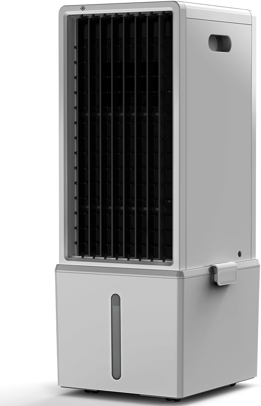 Portable Air Conditioners w/Remote, 4 Modes & 3 Speeds, Waterless Alert System & 2.4-Gal Tank for 20H Cooling, 12H Timer for Auto Off, 3-IN-1 Evaporative Air Cooler for Room Bedroom Home