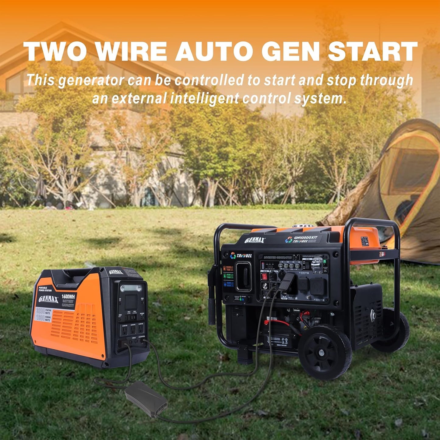 10500 Peak Watt Tri Fuel Open Frame Inverter Generator,with ATS,Quiet Technology,CO Sensor,digital display and 50A,Ideal for Home backup,contruction site and RV Camping.