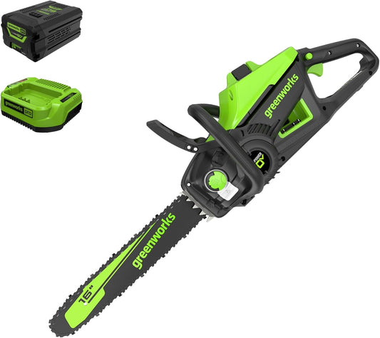 40V 16" Brushless Cordless Chainsaw, 4.0Ah Battery and Charger Included