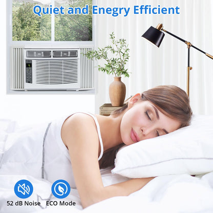 Window Air Conditioner With Reusable Filter & Controls, 6000 BTU 115V~, Suitable for 250 Sq.Ft
