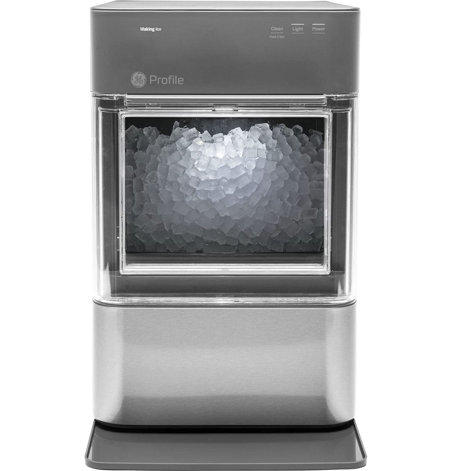 2.0 Countertop Nugget Ice Maker | Ice Machine with WiFi Connectivity | Smart Home Kitchen Essentials | Black Stainless