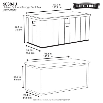 568 Litre Modern Outdoor Storage Deck Box